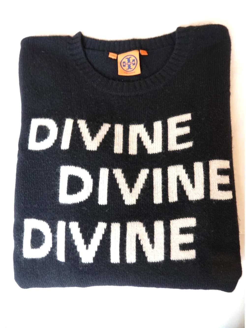 Tory Burch Black Crewneck Sweater - 100% Cashmere